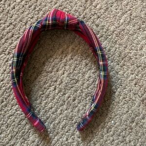 JCrew Plaid Red Headband